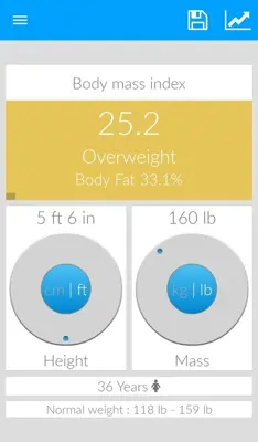 BMI android App screenshot 3